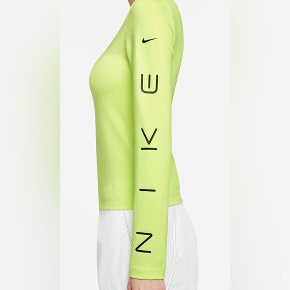 Nike Sportswear Asymmetrical One Shoulder Top Light Lemon Twist Women’s Size XS - Picture 2 of 9